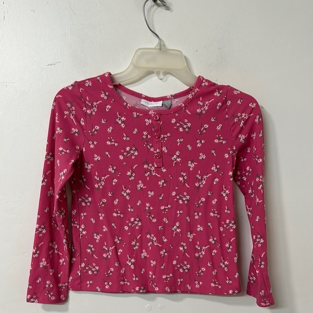 Place Pink Floral Long Sleeve Tee